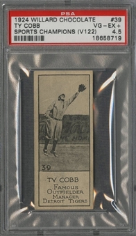 1924 V122 Willards Chocolates Sports Champions #39 Ty Cobb – PSA VG-EX+ 4.5